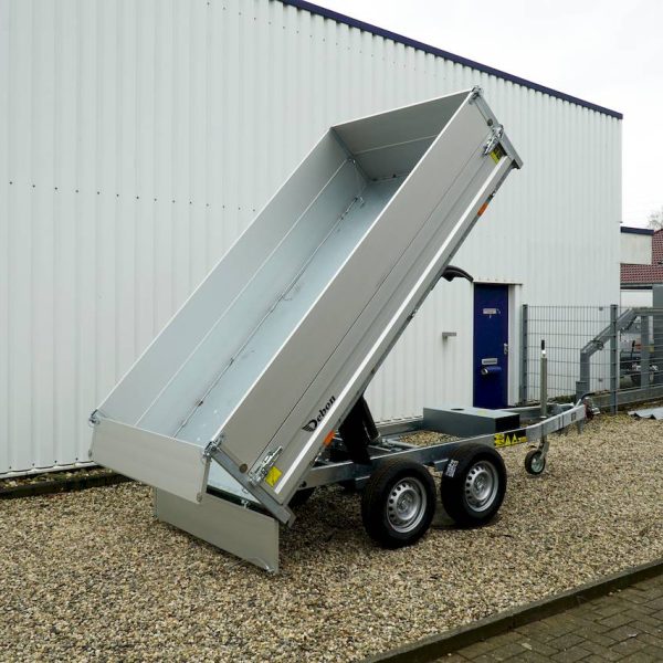 Cheval Liberté Debon PW1.2 Lux – Rückwärtskipper 2000 kg mit Bordwandaufsatz – 306 x 155 x 60 cm – Elektrische Pumpe