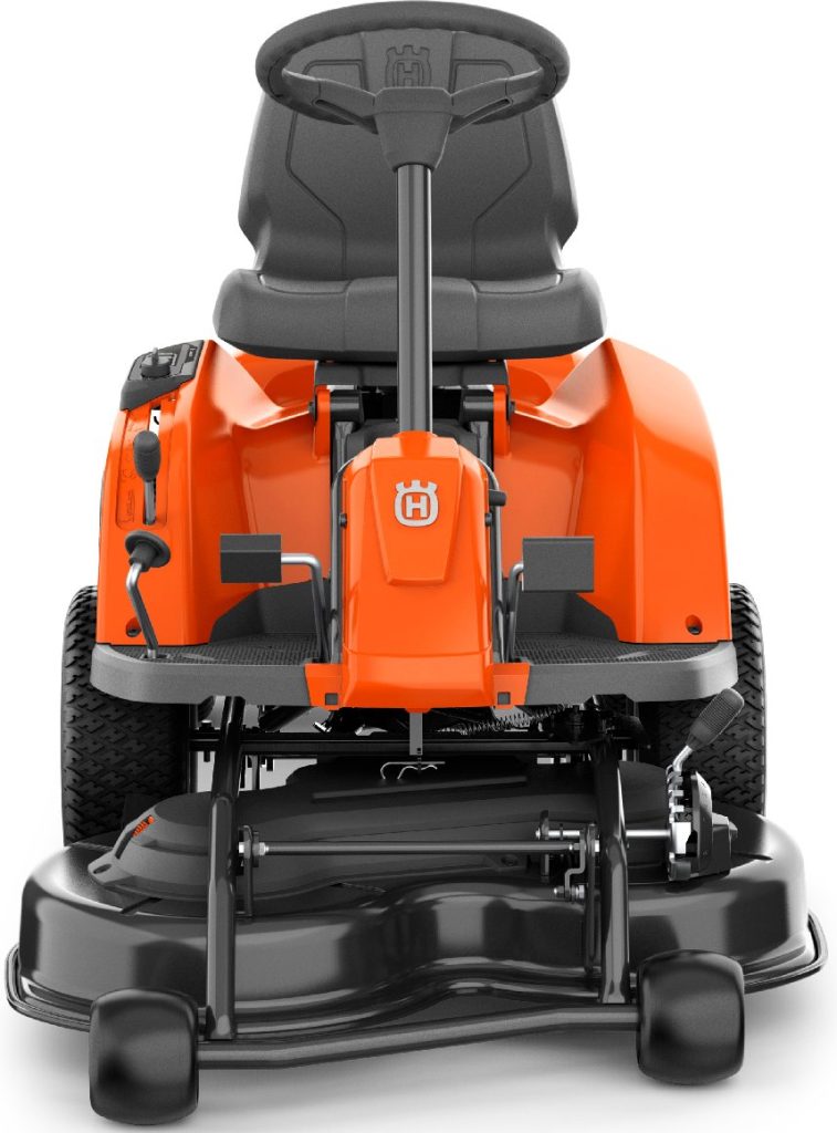Husqvarna Akku-Frontmäher R 112iC mit Mähdeck Combi 85, Akku und Ladegerät – vue 3