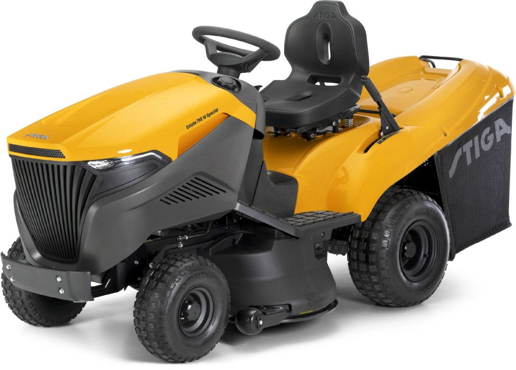 Stiga Rasentraktor Estate 798 W Special HONDA mit Mulchstopfen, Anhängerkupplung und Ladegerät – vue 3