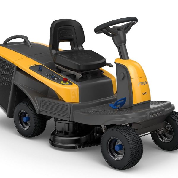 Stiga Akku-Aufsitzmäher Swift 372e mit 4 x 5 Ah Akkus und 1 x Ladegerät – vue 3