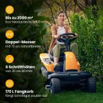 Stiga Akku-Aufsitzmäher Swift 372e mit 4 x 5 Ah Akkus und 1 x Ladegerät – vue 5
