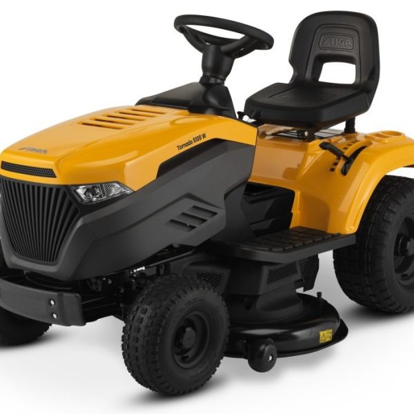 Stiga Rasentraktor Tornado 5108 W mit Mulchkit, Anhängekupplung und Batterieladegerät – vue 3